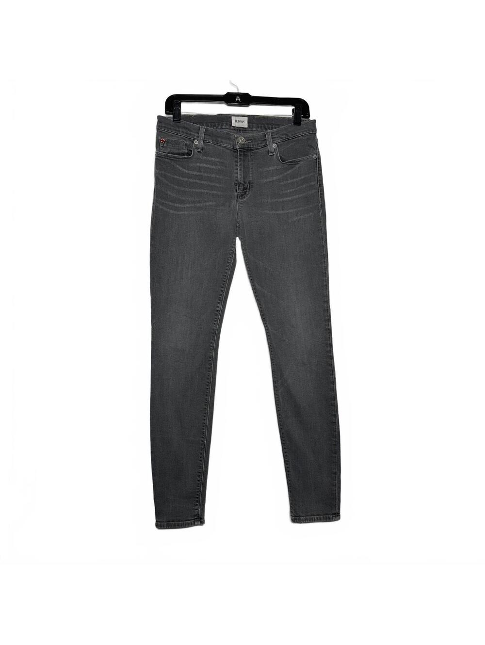 Hudson Krista Super Skinny Jeans 29 Gray Charcoal Stretch Denim